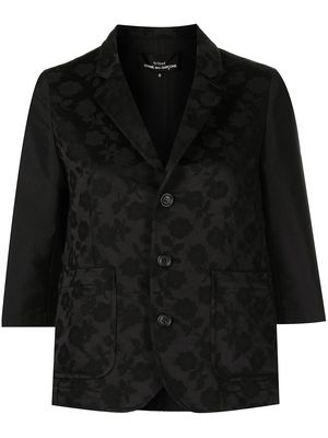 Comme des Garçons TAO fitted floral-pattern jacket - Black