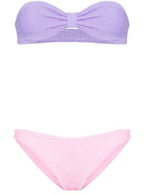 Hunza G Duo Jean bikini set - Purple