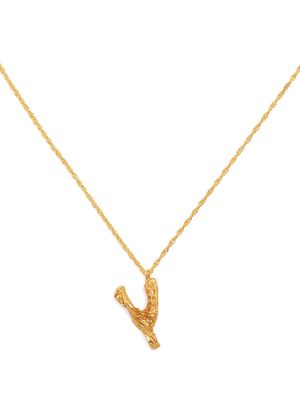 LOVENESS LEE Y alphabet pendant necklace - Gold