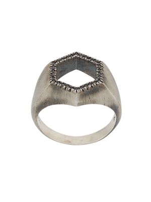 M. Cohen open hexagonal ring - Silver