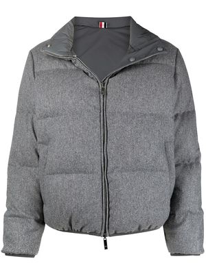 Thom Browne RWB-stripe reversible padded jacket - Grey