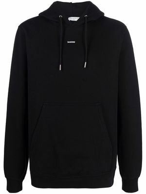 SANDRO logo-print hoodie - Black