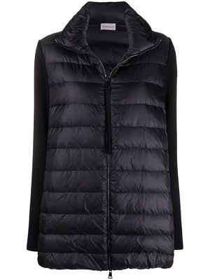 Moncler logo-patch padded coat - Black