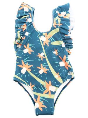 Brigitte floral-print swimsuit - Blue