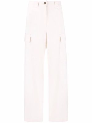 MSGM high-waisted cargo trousers - Neutrals