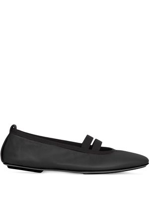 Burberry logo-detail ballerina shoes - Black