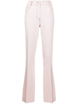 Giambattista Valli contrast-stitching high-waist trousers - Pink
