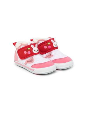 Miki House bunny patch-detail sneakers - Pink