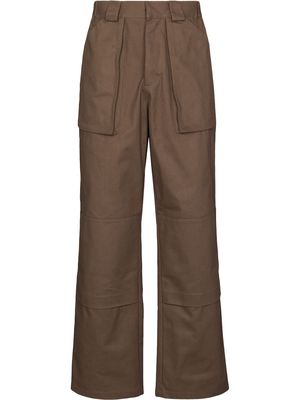 GR10K Gusset panelled trousers - Brown