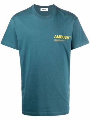 AMBUSH logo-print cotton T-shirt - Blue