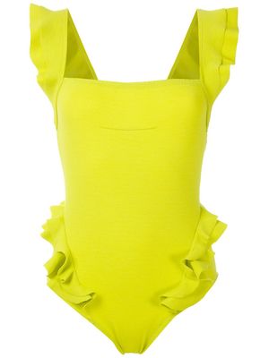 Clube Bossa Barbette ruffle swimsuit - Yellow