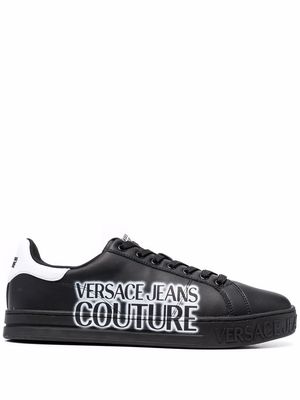 Versace Jeans Couture logo-print lace-up sneakers - Black