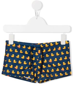 MC2 Saint Barth Kids duck-print swimming trunks - Blue