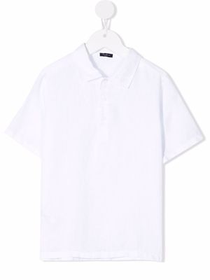 Il Gufo short-sleeve linen polo shirt - White
