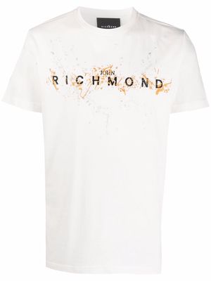 John Richmond logo-embroidered T-shirt - White