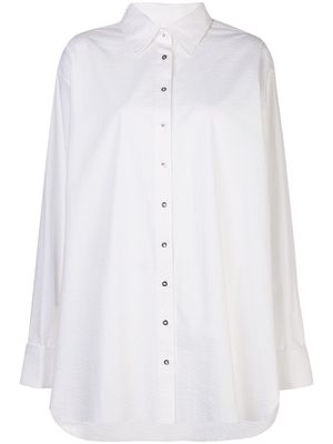 Marques'Almeida striped oversized-fit cotton shirt - White