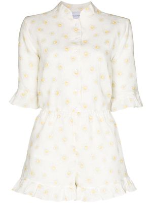 Sleeper daisy-print pyjama set - Neutrals