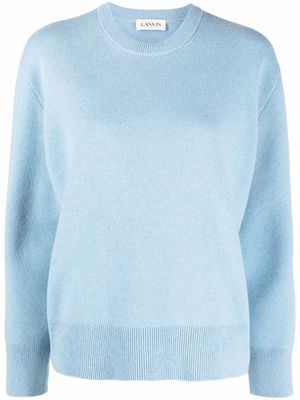 LANVIN crew-neck knitted jumper - Blue