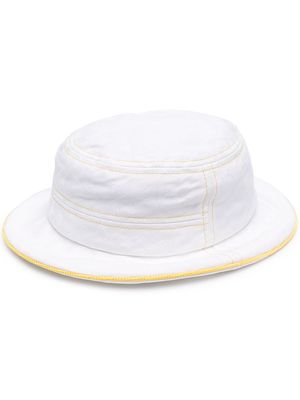 10 CORSO COMO contrast-stitch padded bucket hat - White