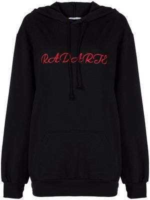 Rodarte logo-embroidered hoodie - Black