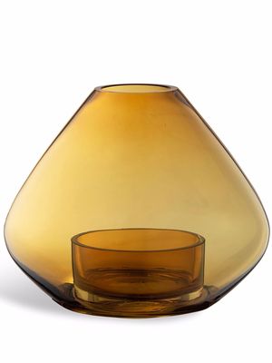 AYTM UNO glass lantern vase - Yellow