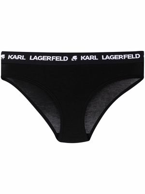 Karl Lagerfeld logo-waistband briefs - Black