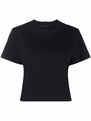 Helmut Lang Core logo-print cropped T-shirt - Black
