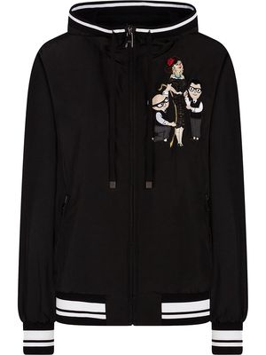 Dolce & Gabbana tailored character-embroidered hoodie - Black
