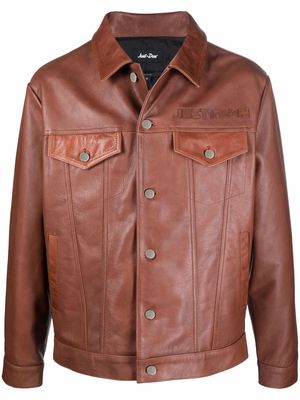 Just Don buttoned-up trucker jacket - Brown