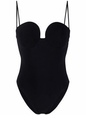 Magda Butrym sweetheart neckline swimsuit - Black