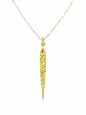 Boghossian 18kt yellow gold Merveilles icicle yellow sapphire medium pendant necklace