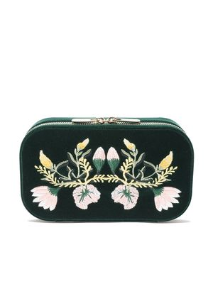 WOLF floral jewellery box - FOREST GREEN