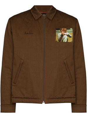 UNDERCOVER x Markus Akesson painterly-print shirt jacket - Brown