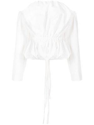 Christopher Esber bandeau long-sleeve blouse - White