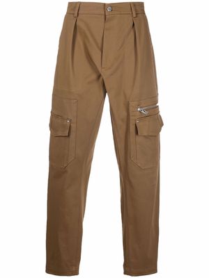 Les Hommes cargo-pocket loose trousers - Brown