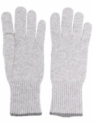 Brunello Cucinelli knitted cashmere gloves - Grey