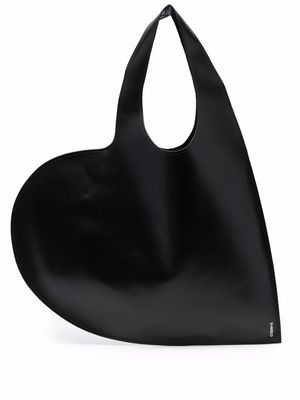 Coperni heart-shape leather tote bag - Black