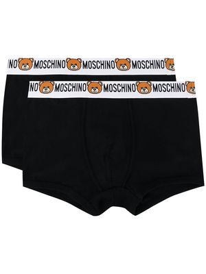 Moschino pack of 2 teddy logo boxers - Black