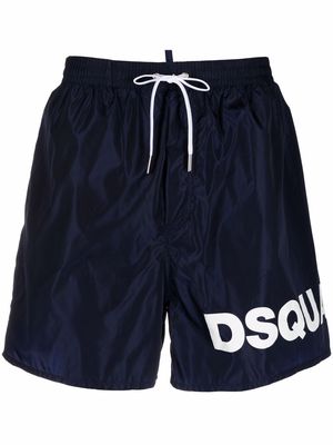 Dsquared2 logo-print swim shorts - Blue