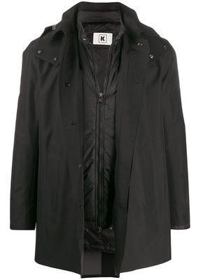 Kired hooded rain coat - Black