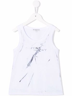 Givenchy Kids logo-print cotton vest - White