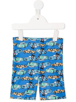 Miki House graphic print swim shorts - Blue