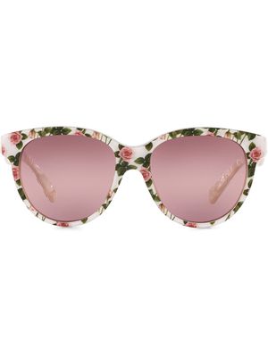 Dolce & Gabbana Eyewear Tropical Rose round-frame sunglasses - Pink