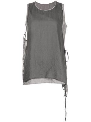 Y's layered sleeveless tank top - Grey