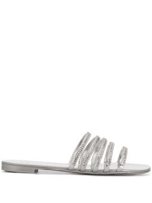 Giuseppe Zanotti embellished strap sandals - Silver