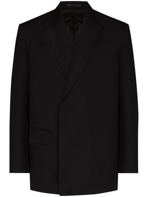 Valentino boxy-fit side fastening blazer - Black