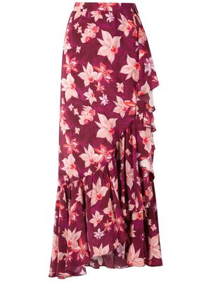 Isolda Carmen silk crepe skirt - Purple