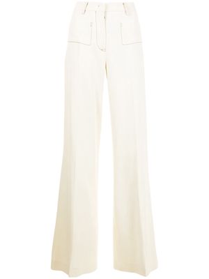 Giambattista Valli high-waisted flared trousers - White