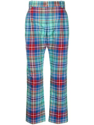 Charles Jeffrey Loverboy Martini geometric-print straight trousers - Green