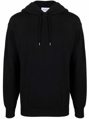 Salvatore Ferragamo long-sleeved wool hoodie - Black